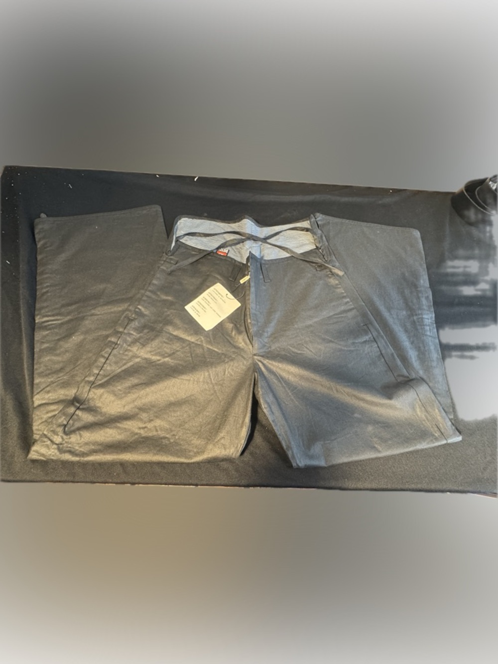 Diesel Black Coated Pants XL Waxed Slim Utility Drawstring - Picture 2 of 8